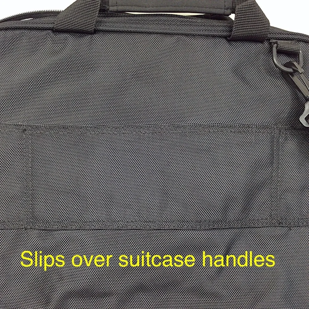 Black Travel soft Laptop Messenger Bag TUARI Briefcase Shoulder Strap Padded
